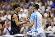 The American and the Serb pictured at the 2023 US Open